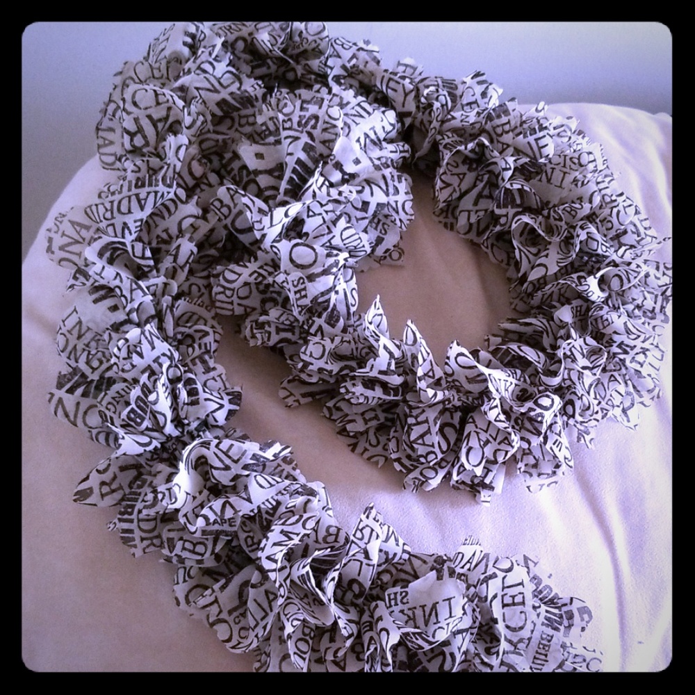 Handmade ruffle scarf